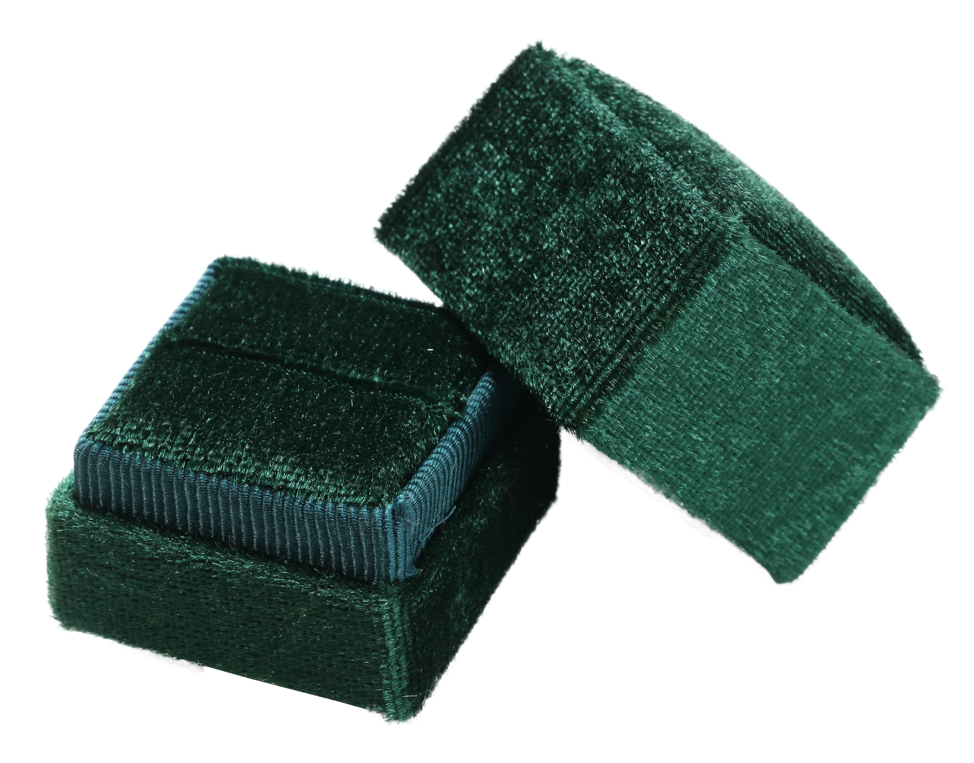 "Heirloom" Velvet Ring Slot Box in Assorted Jewel Tones