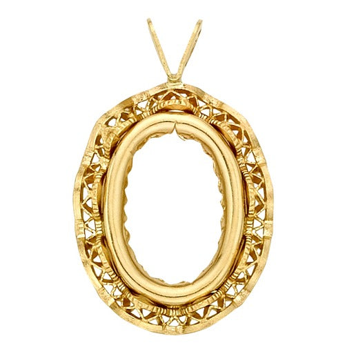Oval Bezel For Camios-Filigree