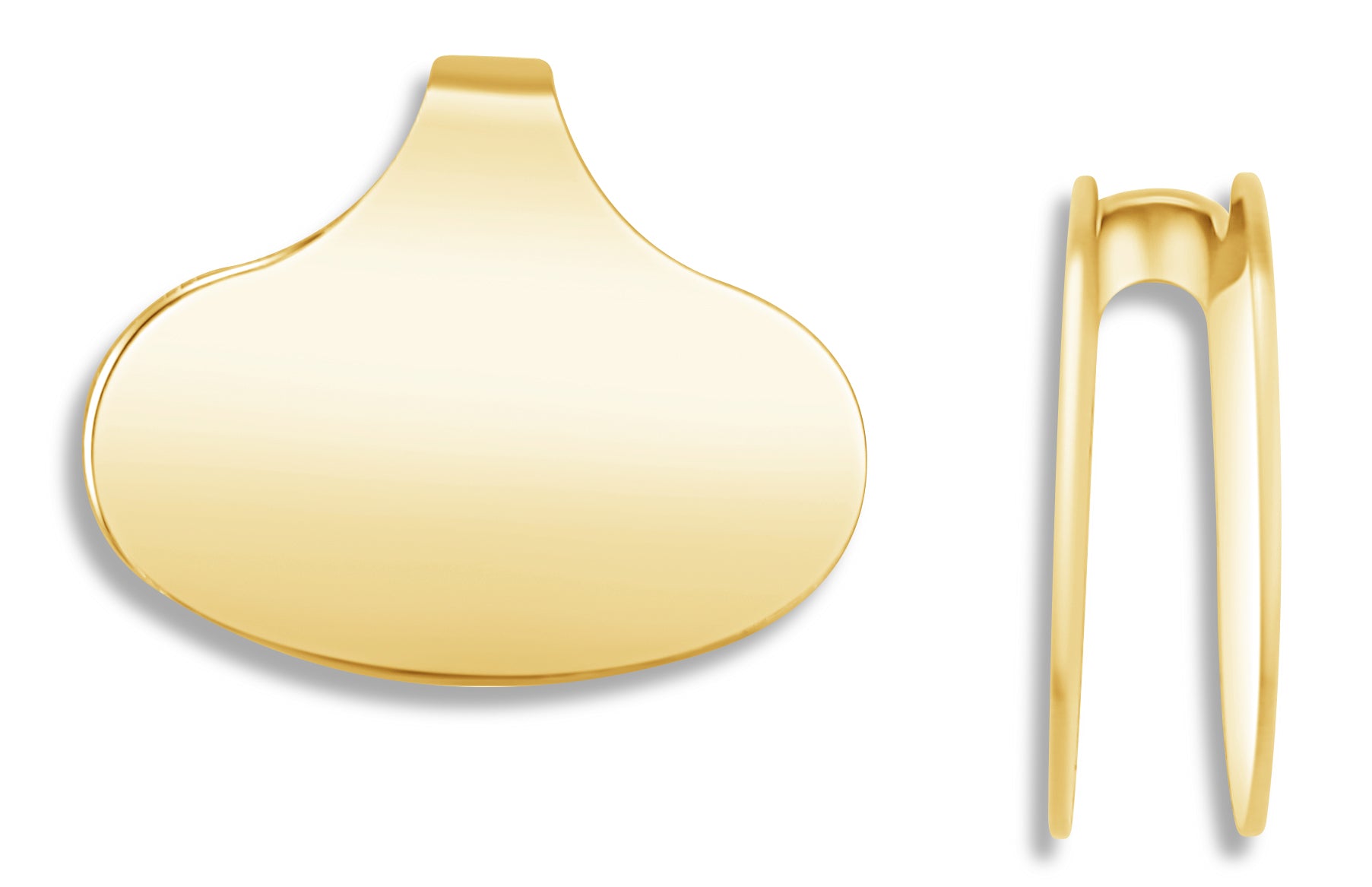 14K Yellow Gold Flat End Cap