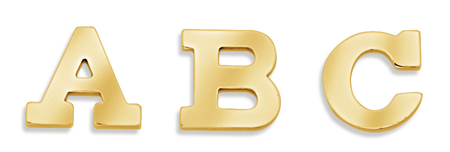 14k Yellow 5.32 mm Block Initial