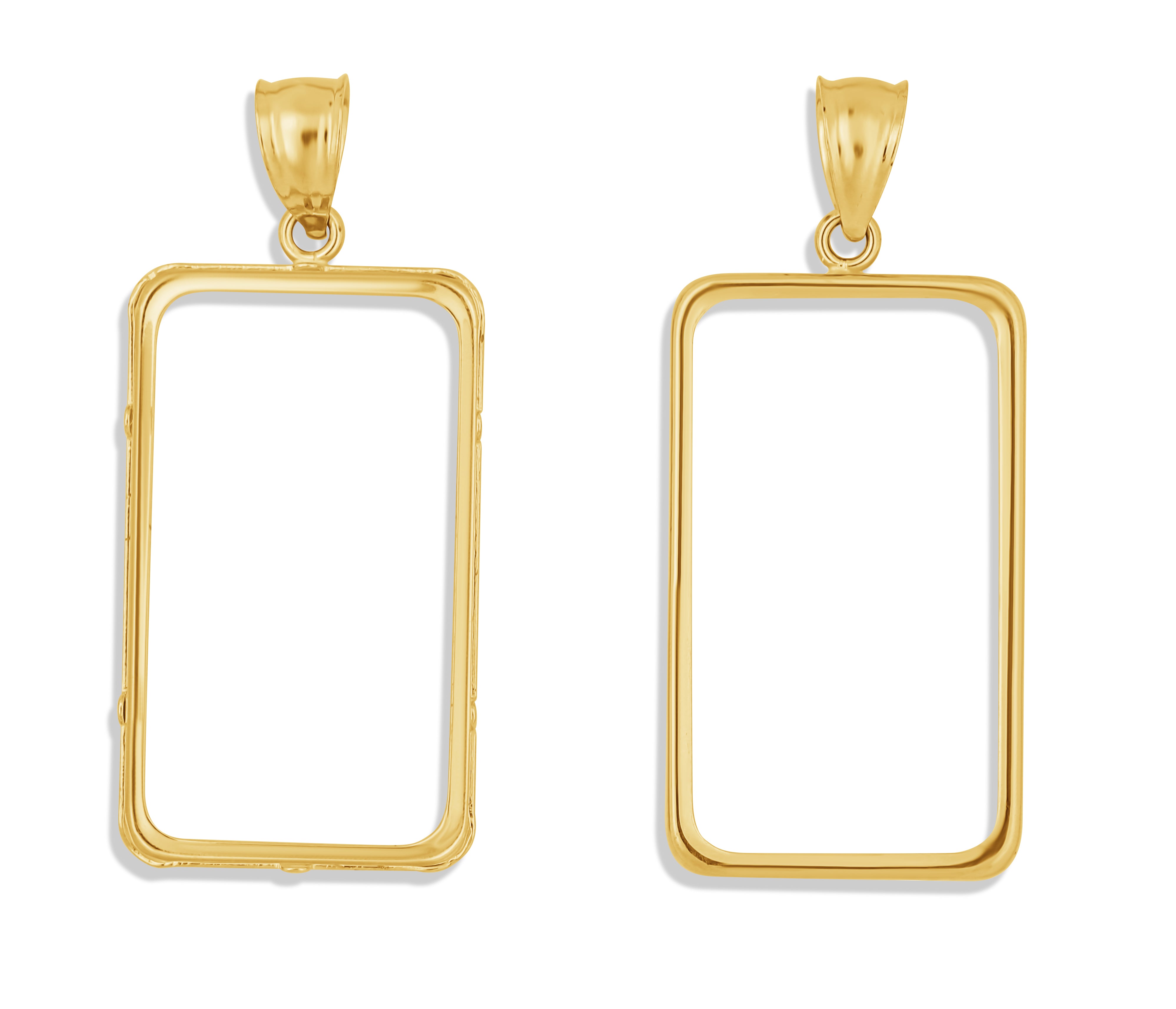14k Gold Suisse Credit Rectangle Bezel
