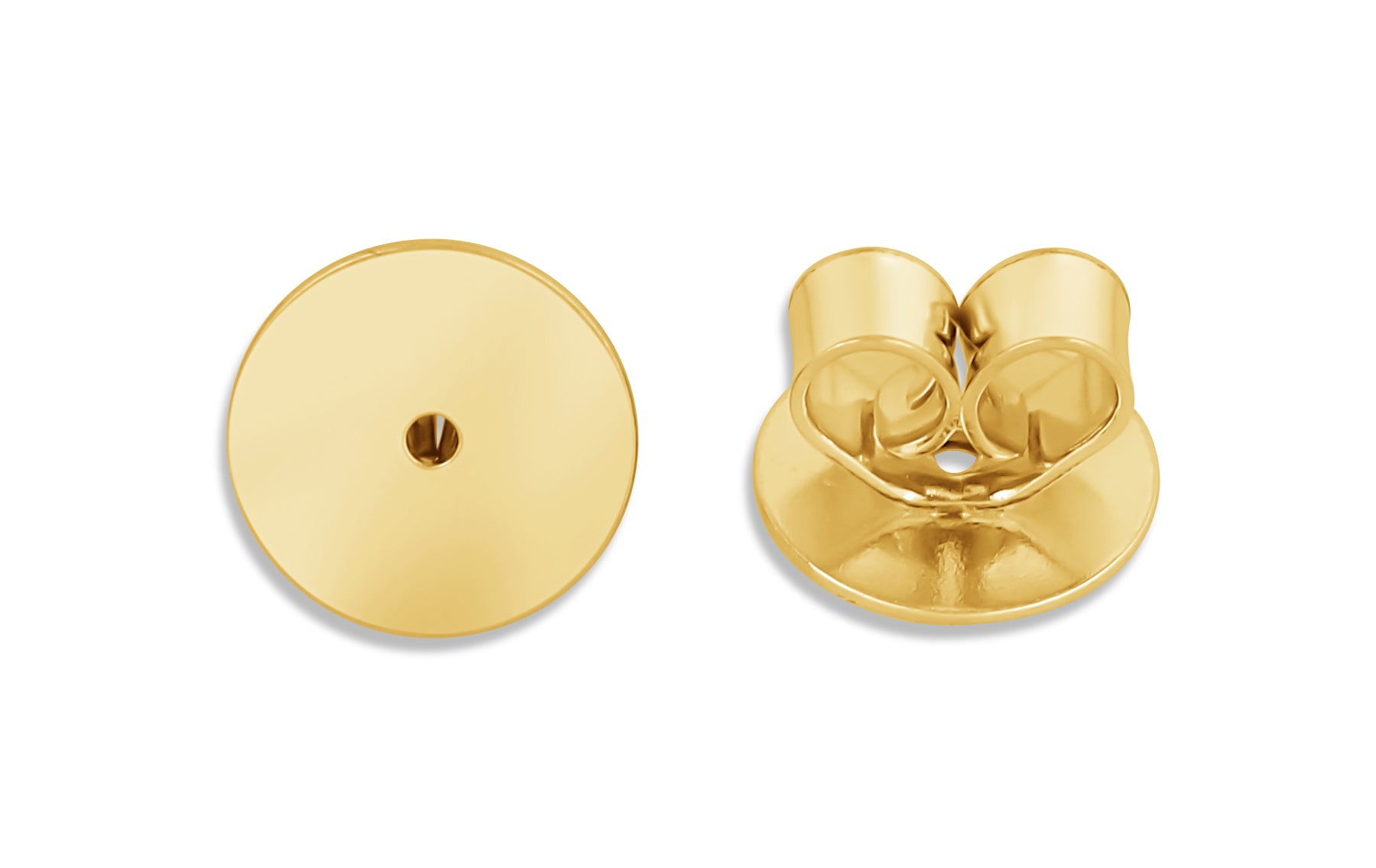 14k Yellow "Heart" Shaped Friction Earring Back