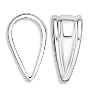 14K White Gold Solder-On Bail – Pendant Component for Fine Jewelry