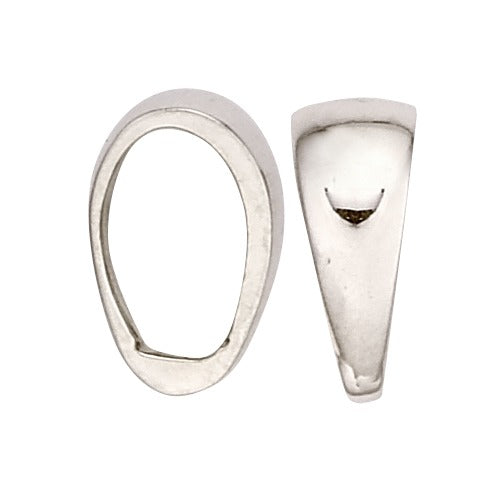 14k Solid White Gold Bail