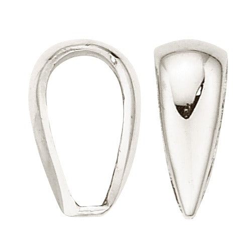 14k Solid White Gold Bail