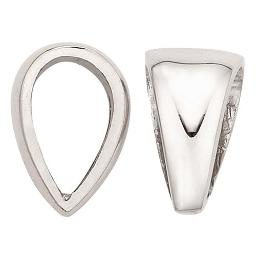 14k Solid White Gold Bail