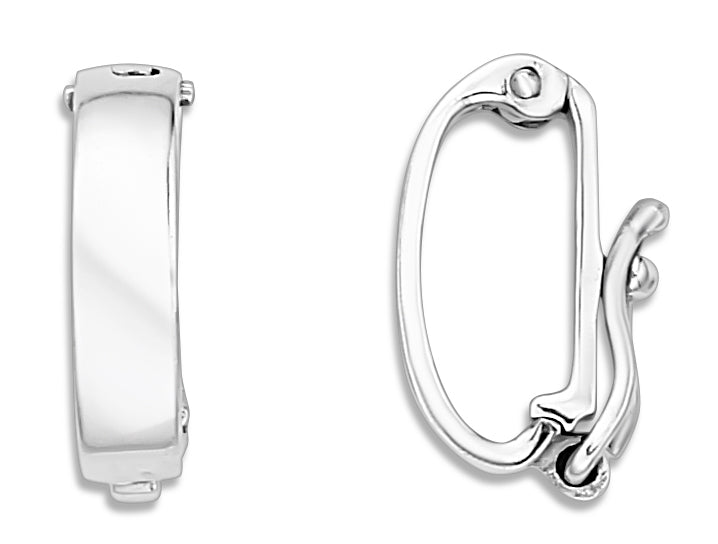 14K White Gold Pearl Enhancer – Hinged Clip 4x9mm for Pendants and Strands