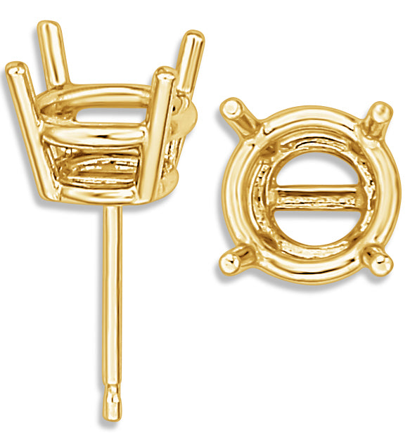 18k Yellow Gold Double Wire Push-Back Earring
