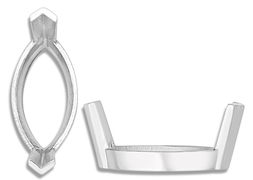 14K Gold 2-Prong Single Wire Marquise Setting (Single)
