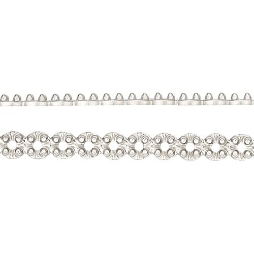14k White Strip Of Illusion Settings