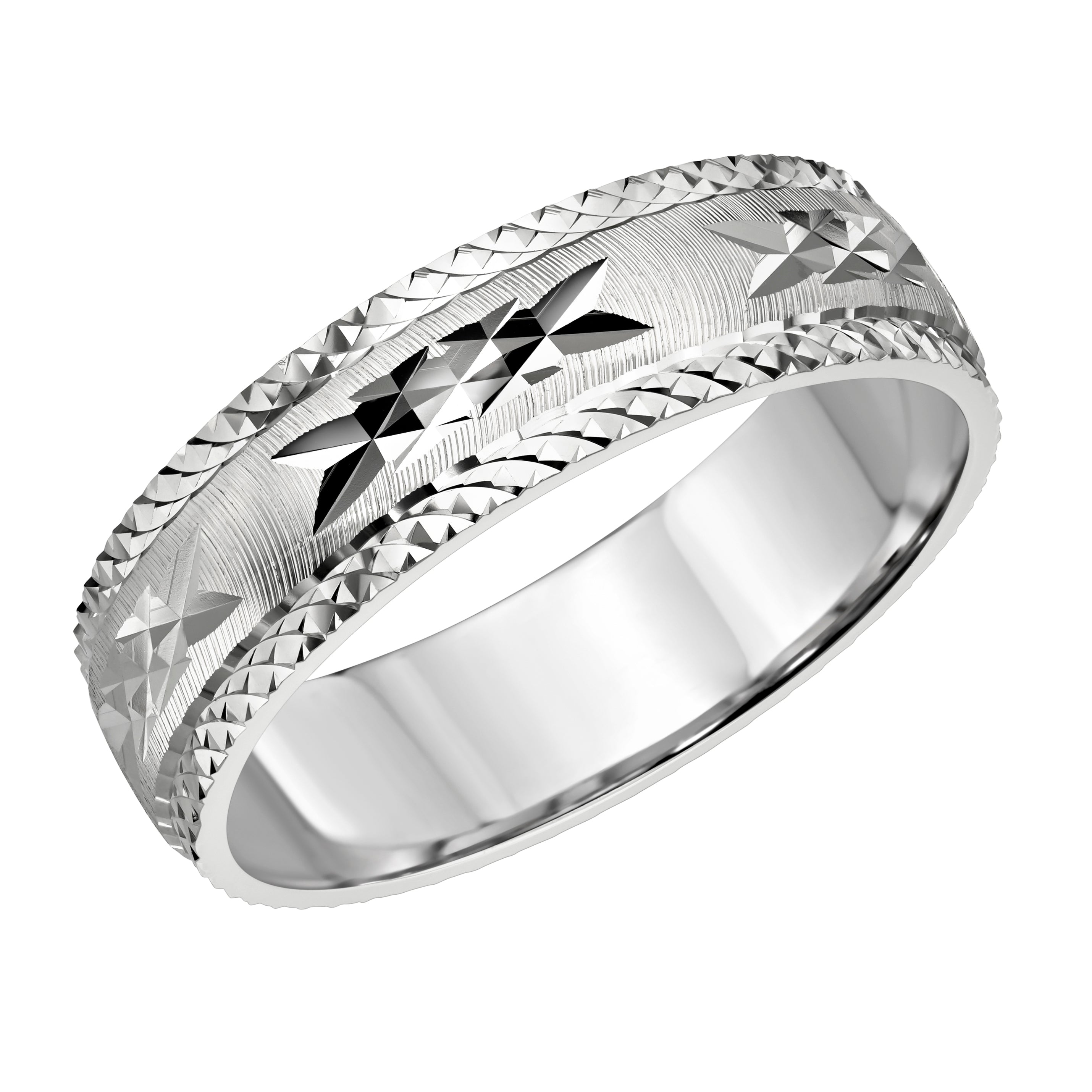 Swiss Cut Fancy Bands™ 14K 6mm, Style 601 Flat
