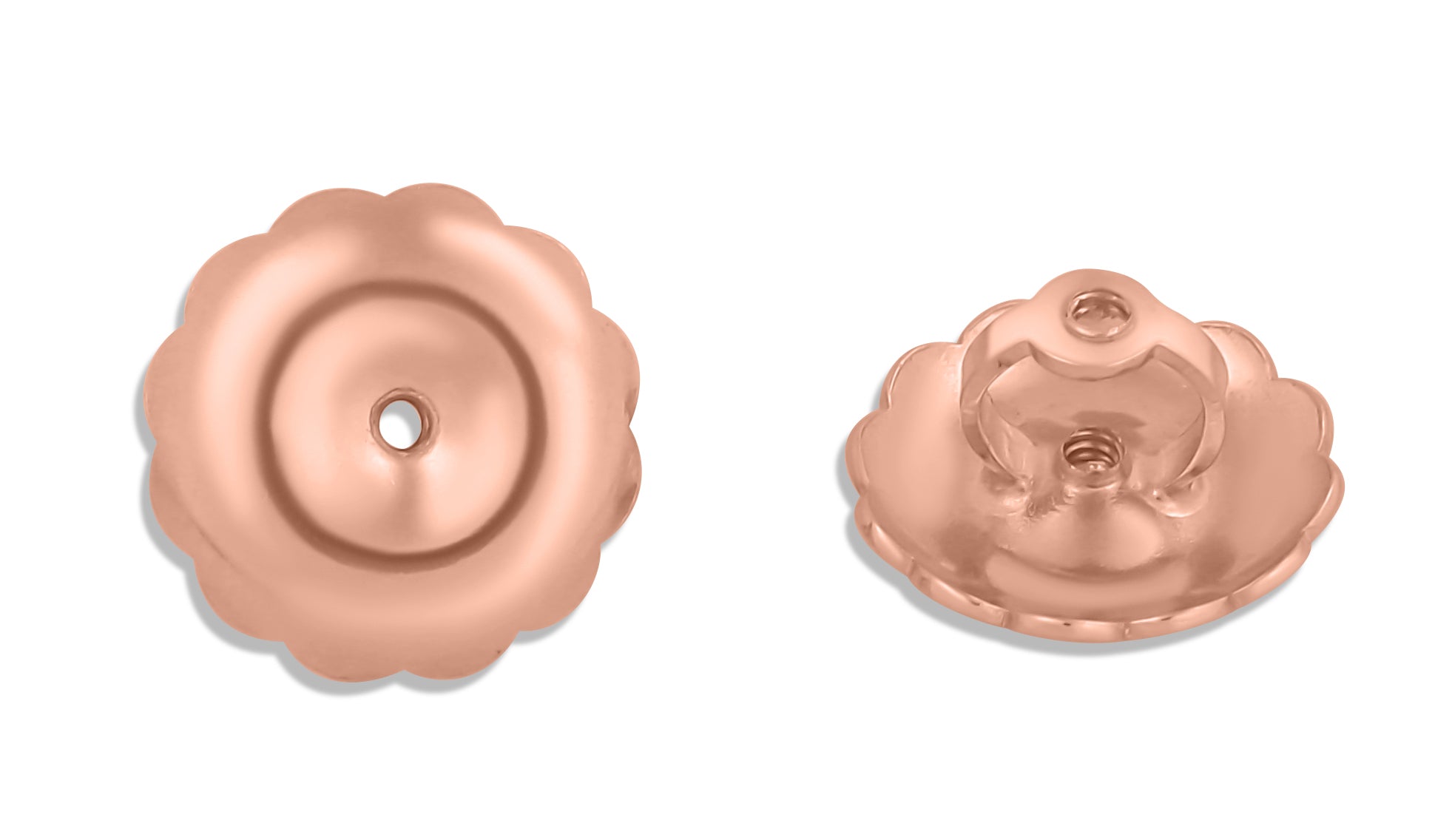 18K Rose Gold Screw Back