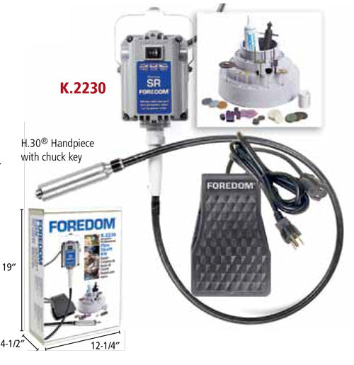 K.2230 Jewelers Kit w/ Handpiece & 43pc Accessory w/ Rotating Bur Holder