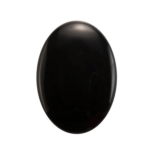 Oval Flat Back Onyx, 7.0 x 5.0 mm