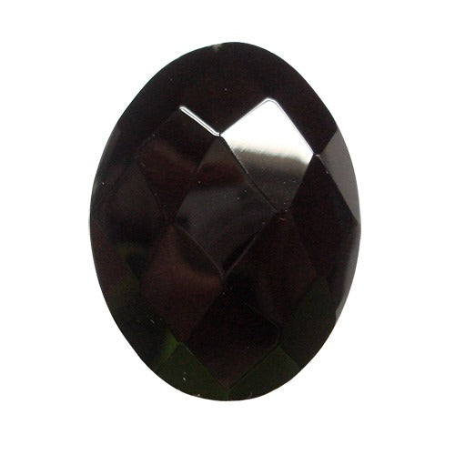 Oval Faceted Onyx, 7.0x5.0mm