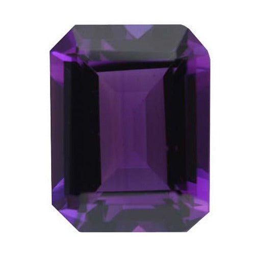 Emerald Cut Synthetic Amethyst