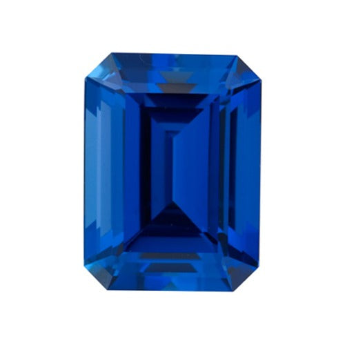 Emerald Cut Synthetic Sapphire