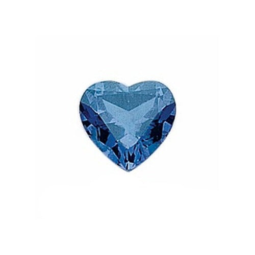 Heart Shape Synthetic Blue Zircon