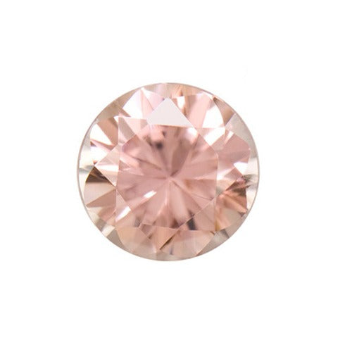 Synthetic Round Rose Zircon, 18.0mm