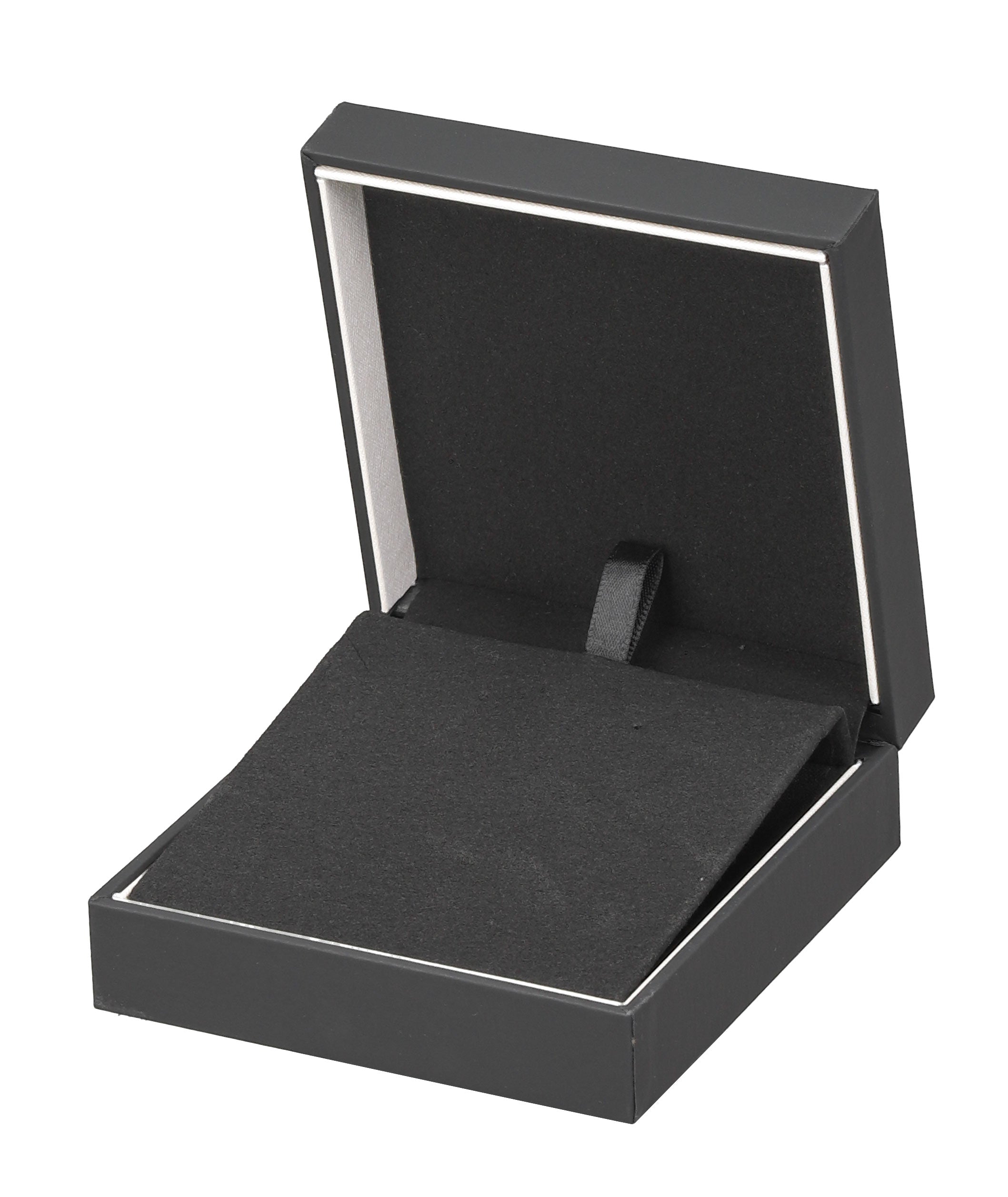 "Stealth" Medium Earring and Pendant Box in Matte Black