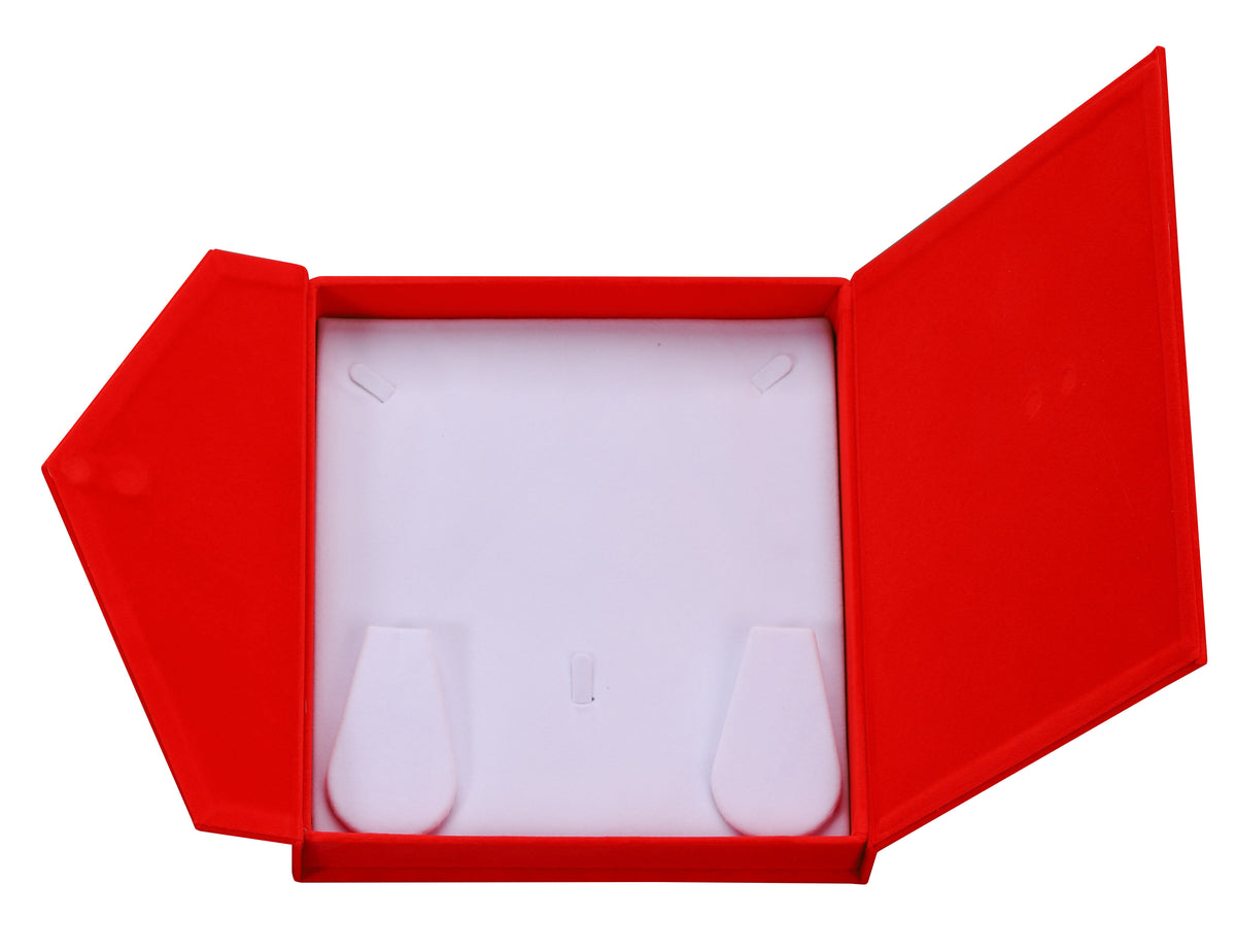 Red Velvet Jewelry Set Presentation Box, 10X9X2"