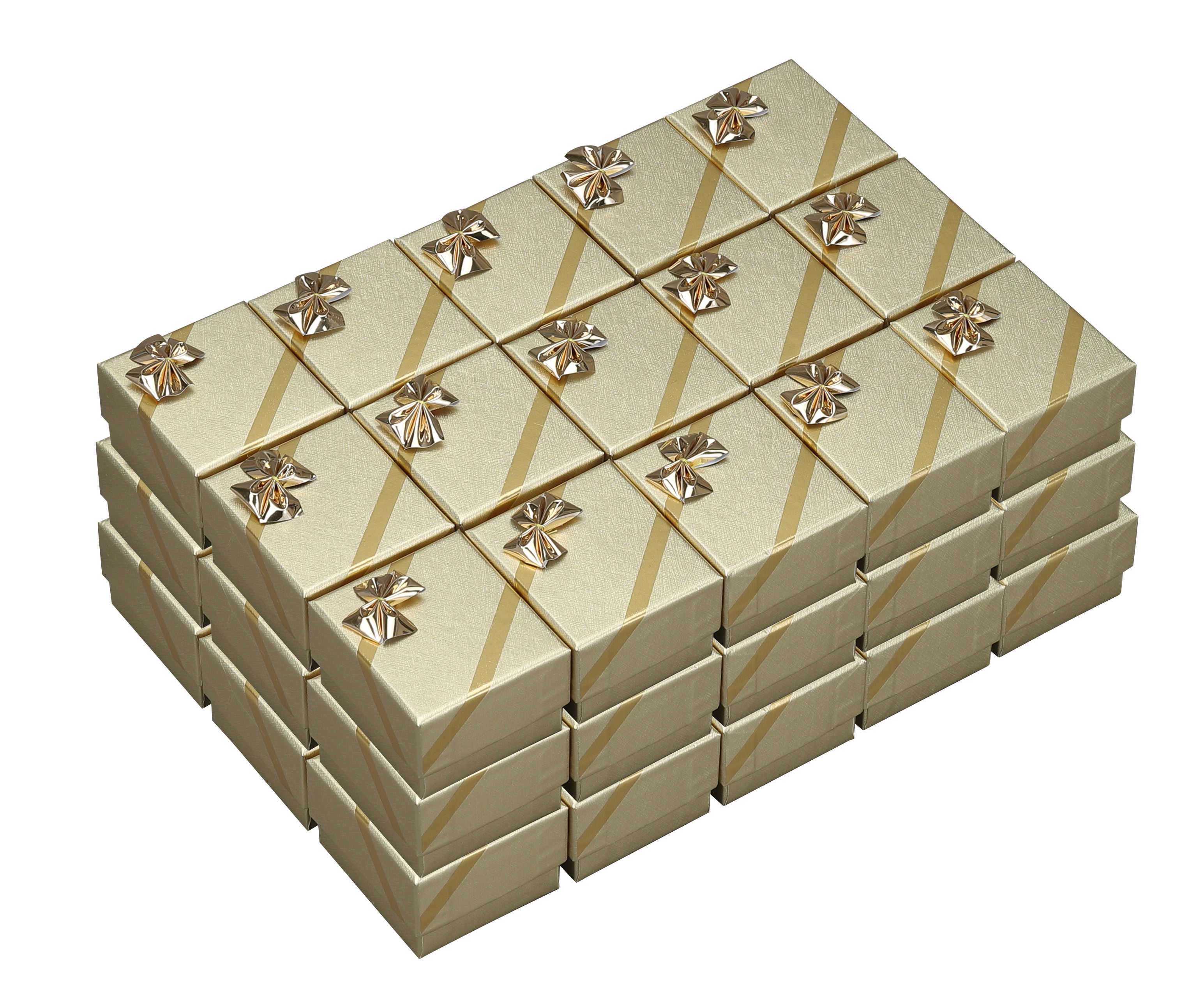 Ring Boxes with Bows Pk of 48