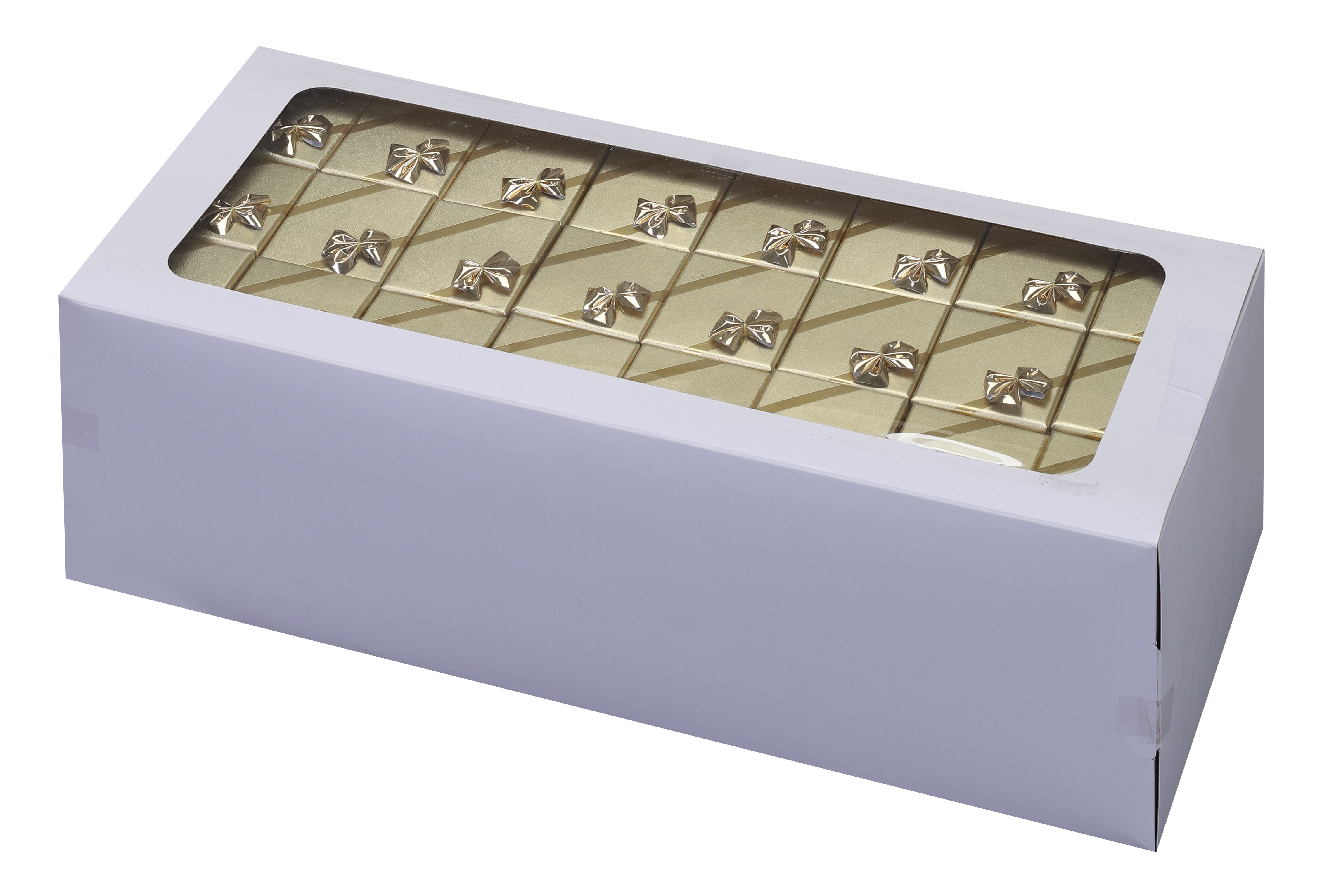 Ring Boxes with Bows Pk of 48