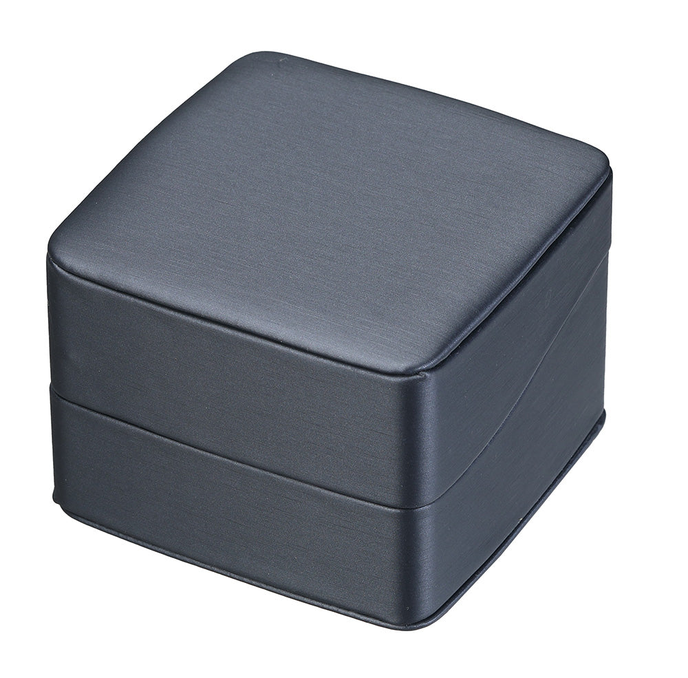 "Dusk" Pillow Box in Brushed Blue Leatherette