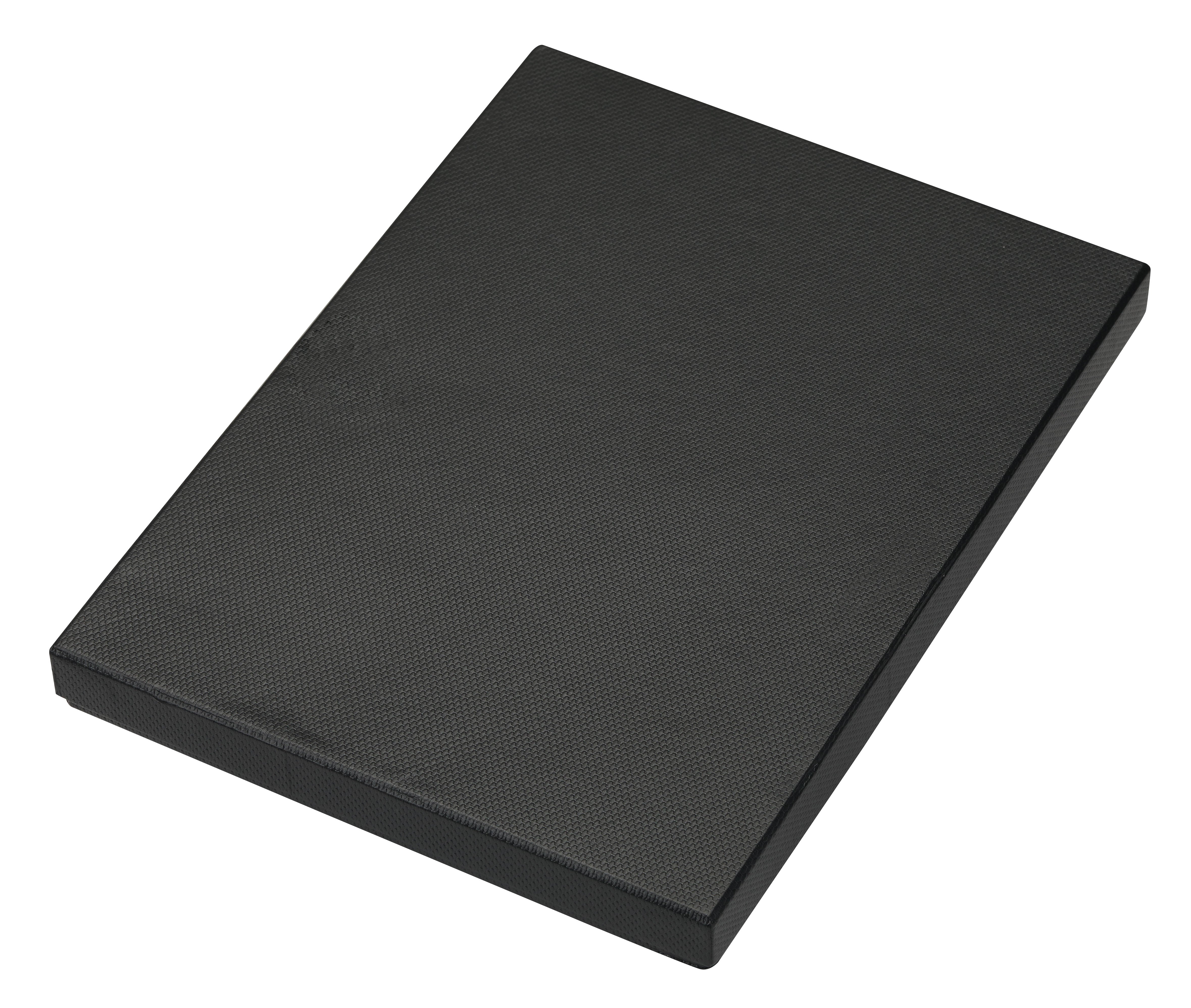 Travel Folders for Necklaces in Brushed Carbon Black with Black Interior, 6 x 8.25 in.
