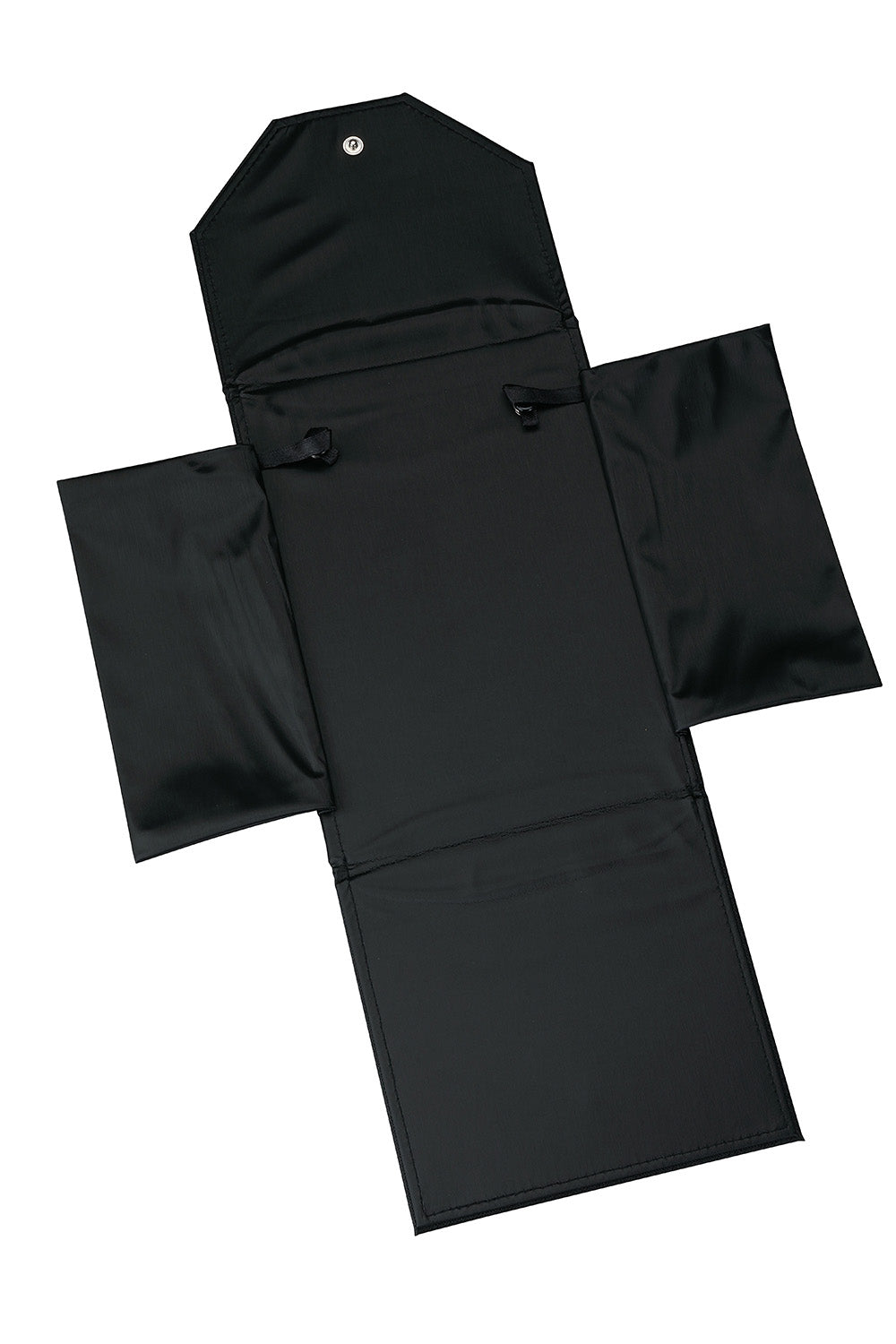 Travel Folders for Necklaces in Brushed Carbon Black with Black Interior, 6 x 8.25 in.