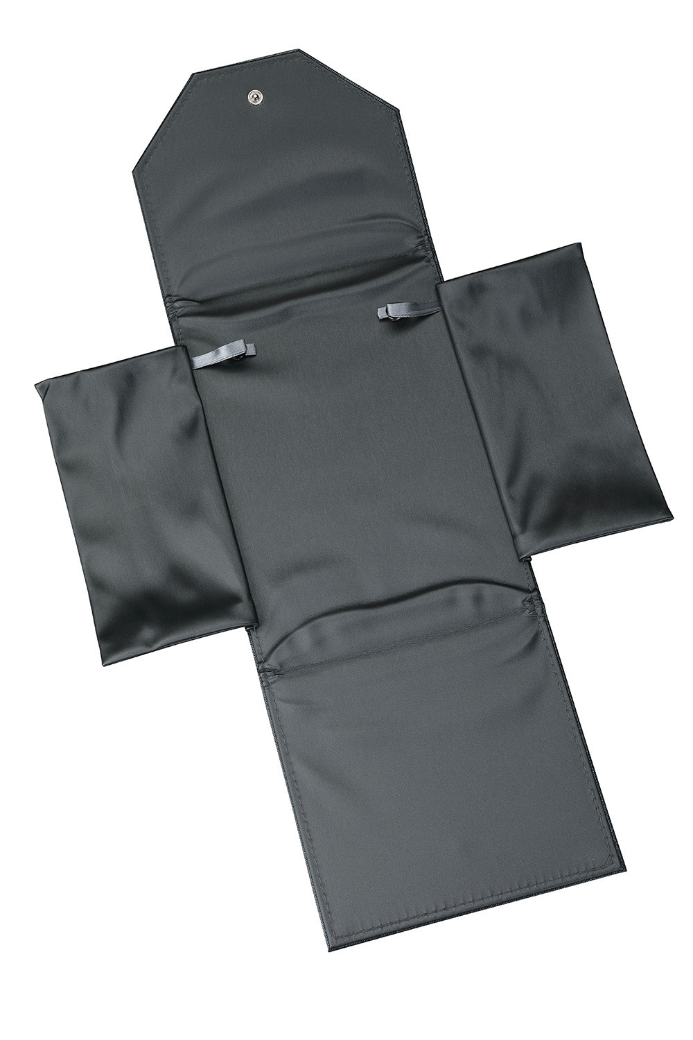 Travel Folders for Necklaces in Brushed Palladium with matching interior, 6 x 8.25 in.