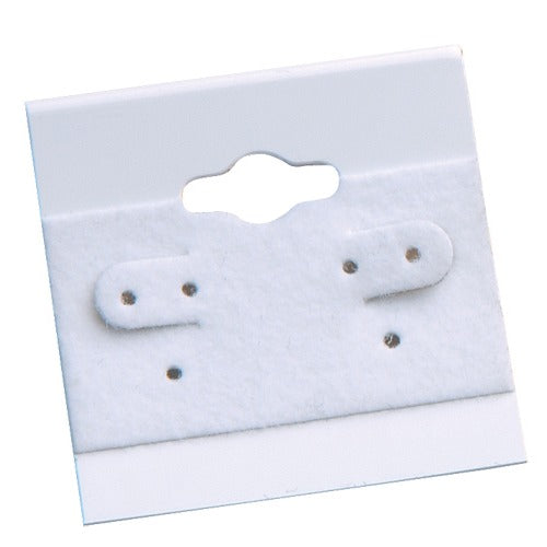 Flocked Hanging Display Cards for 3 Pairs Hoop or Stud (Pk/200), 1.5" L x 1.5" W