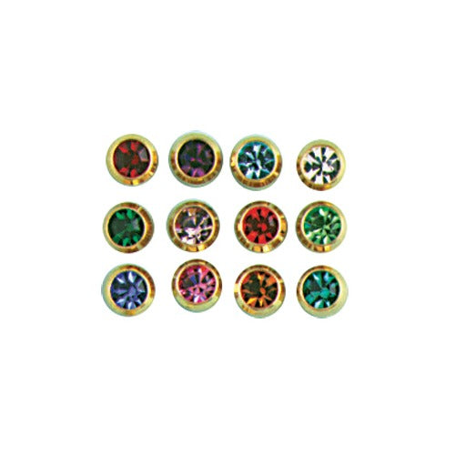 12 - Month Birthstones Ear Piercing Studs