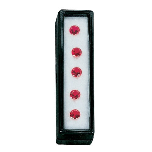 Glass-Top Gem Boxes w/Cotton Inserts in Black, 4" L x 1" W