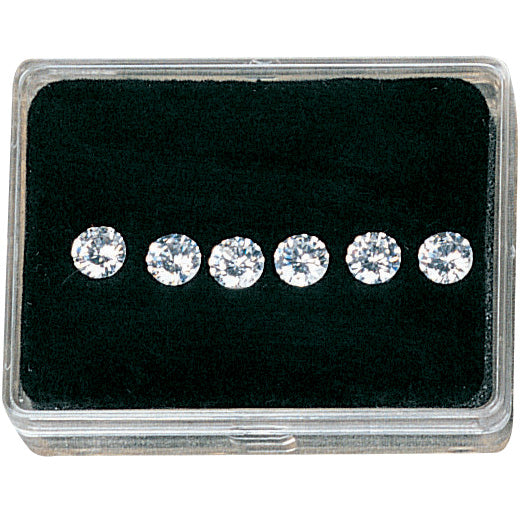 Acrylic Gem Boxes w/Black Flat-Foam Inserts, Pk/12