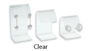 3-Piece Set of Curve-Top Acrylic Earring Displays, 1.63" L x 2" W