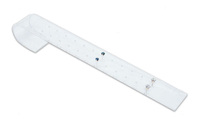 12-Pair Frosted Acrylic Earring Ramps, 10.63" L x 2" H