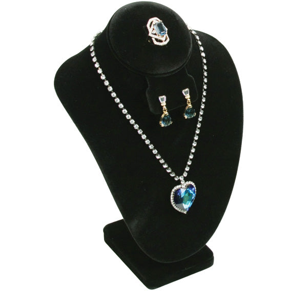 Tall Standing Jewelry Set Bust Displays, 11"H