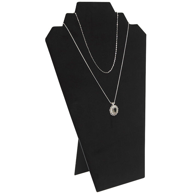 Easel-Back Neck Form Displays in Jet, 8.25" L x 0.5" W