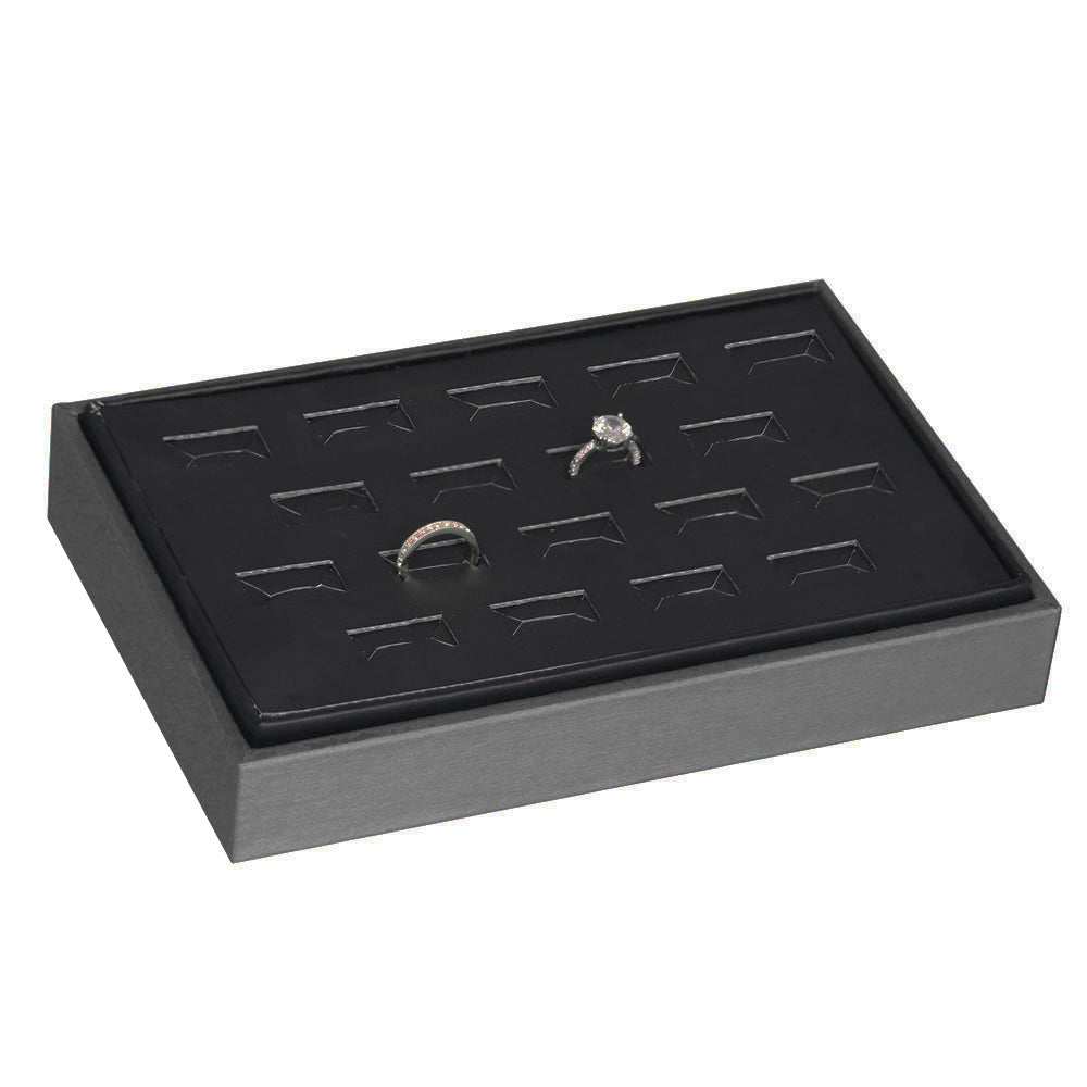 18-Slot Stackable Ring Trays, 9" L x 6" W