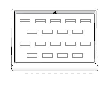 18-Slot Stackable Ring Trays, 9" L x 6" W