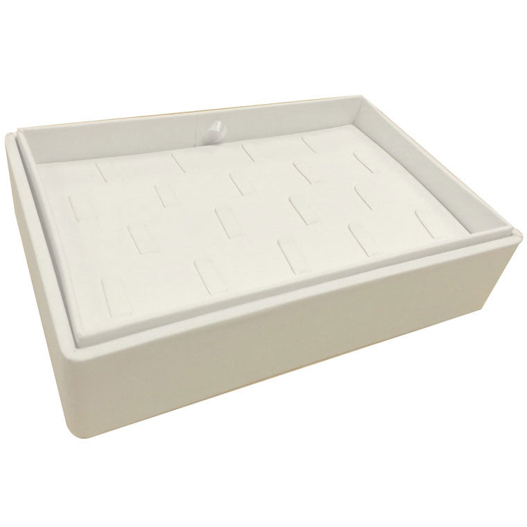 18-Clip Stackable Ring Trays, 9" L x 6" W