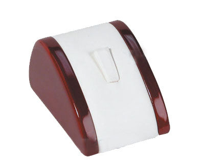 Single-Clip Ring Domes in Pearl & Mahogany, 2.13" L x 3" W