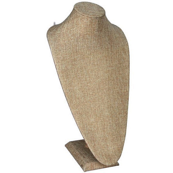 Adjustable Bust Displays in Burlap, 9.5" L x 6.38" W