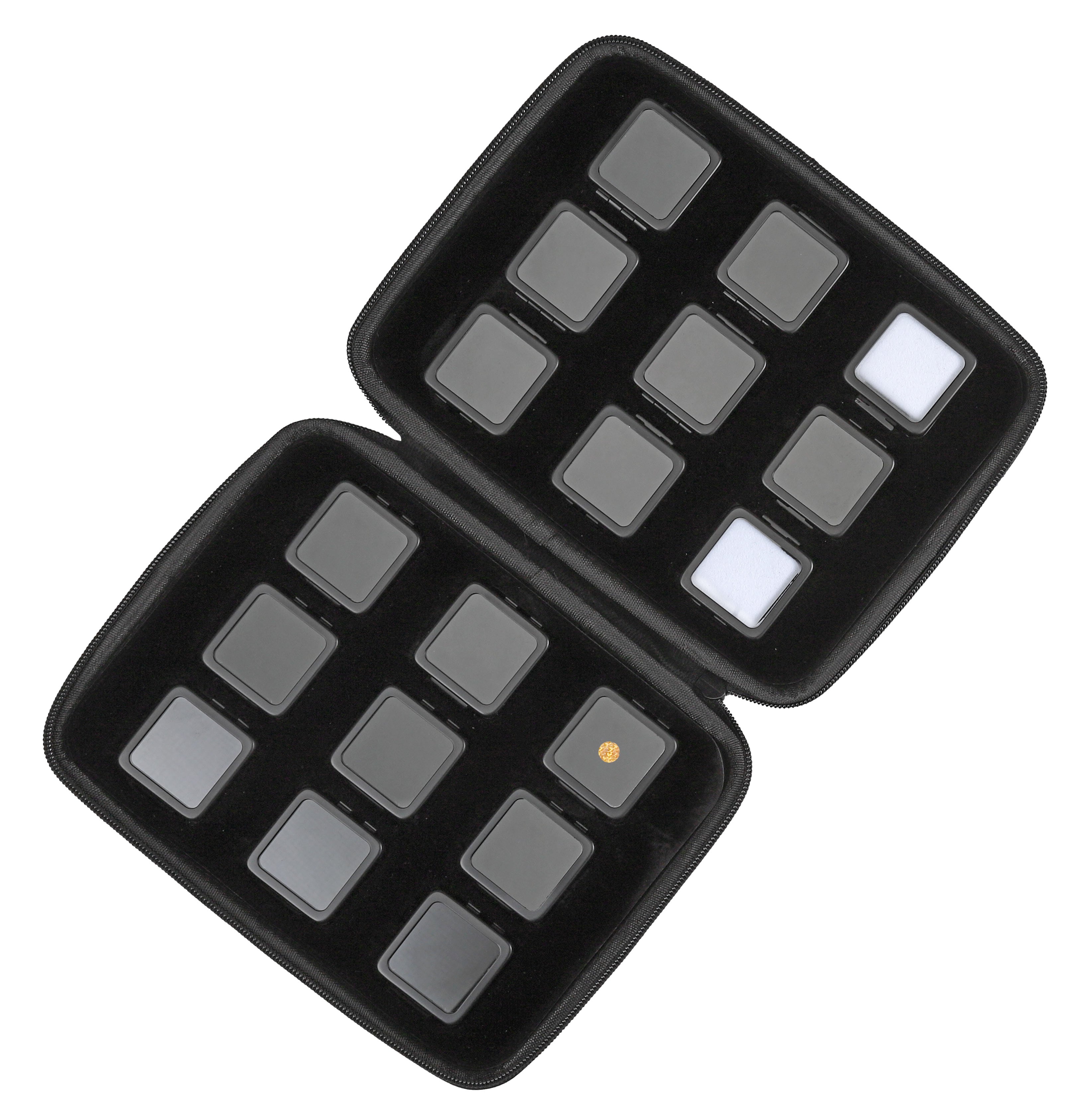 18 Metal Gem Boxes (40mm) in Zippered Folder