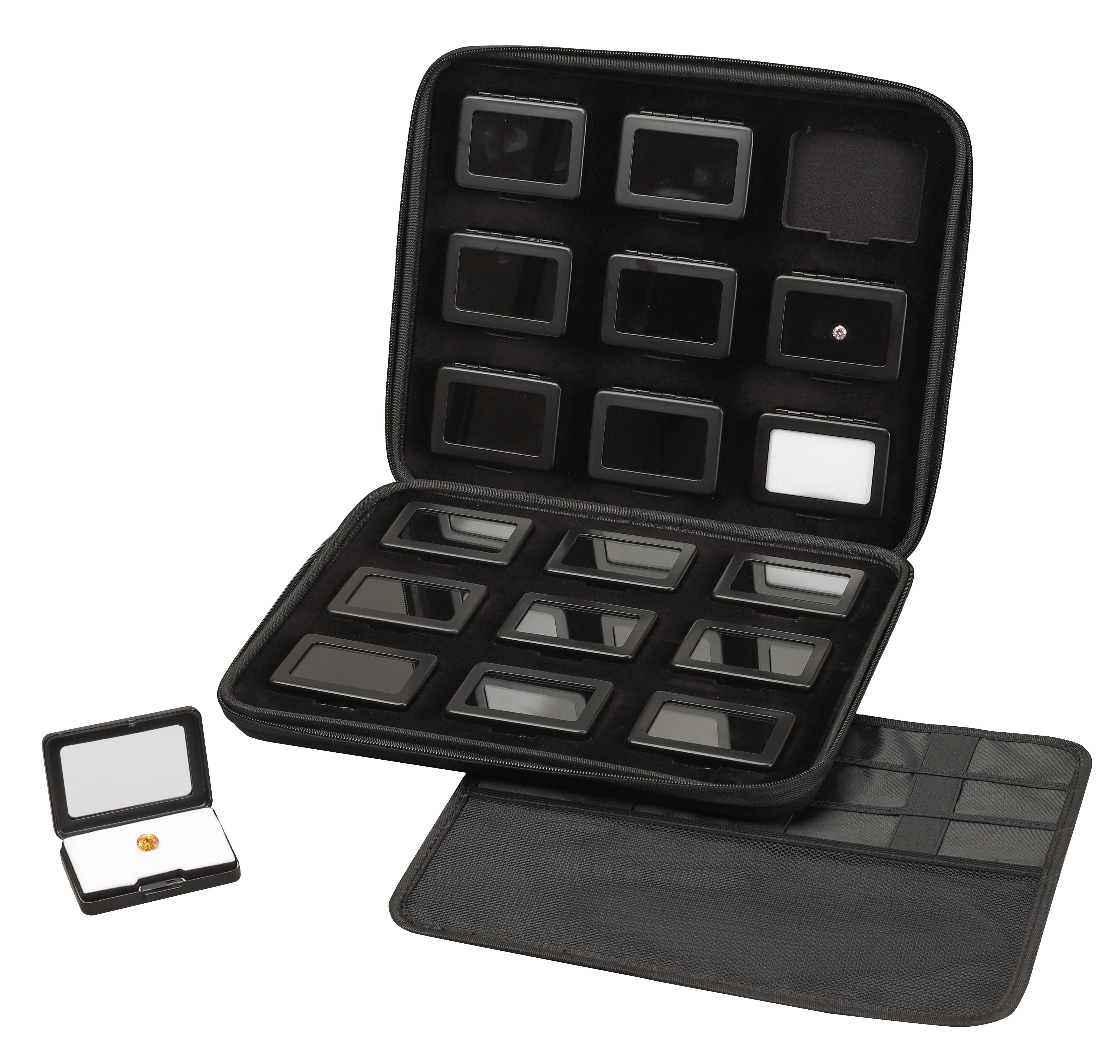 18 Metal Gem Boxes (80 x 55mm) in Zippered Folder