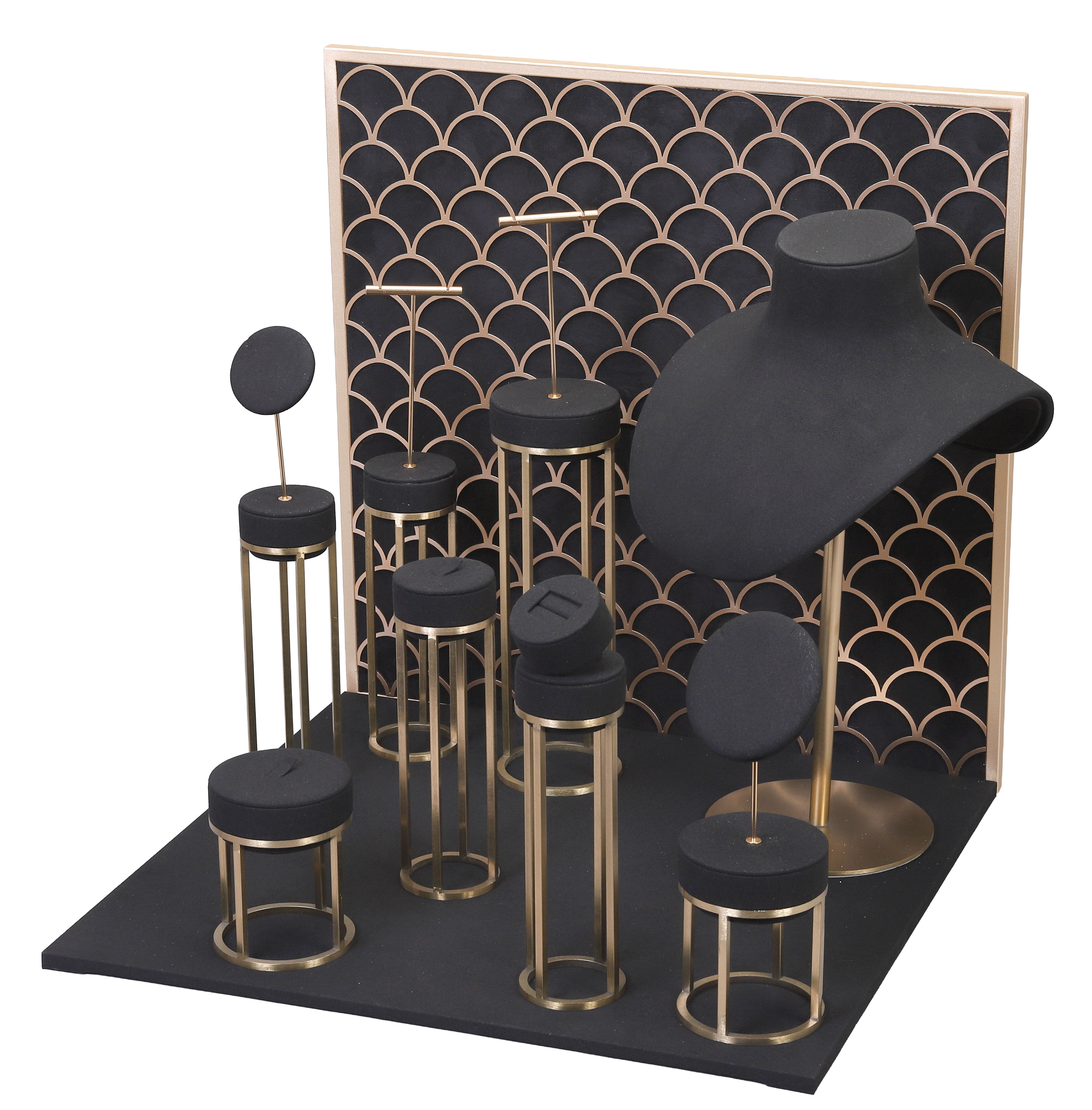 LUXE 10 Piece Window Display Set with Gold Embellishments