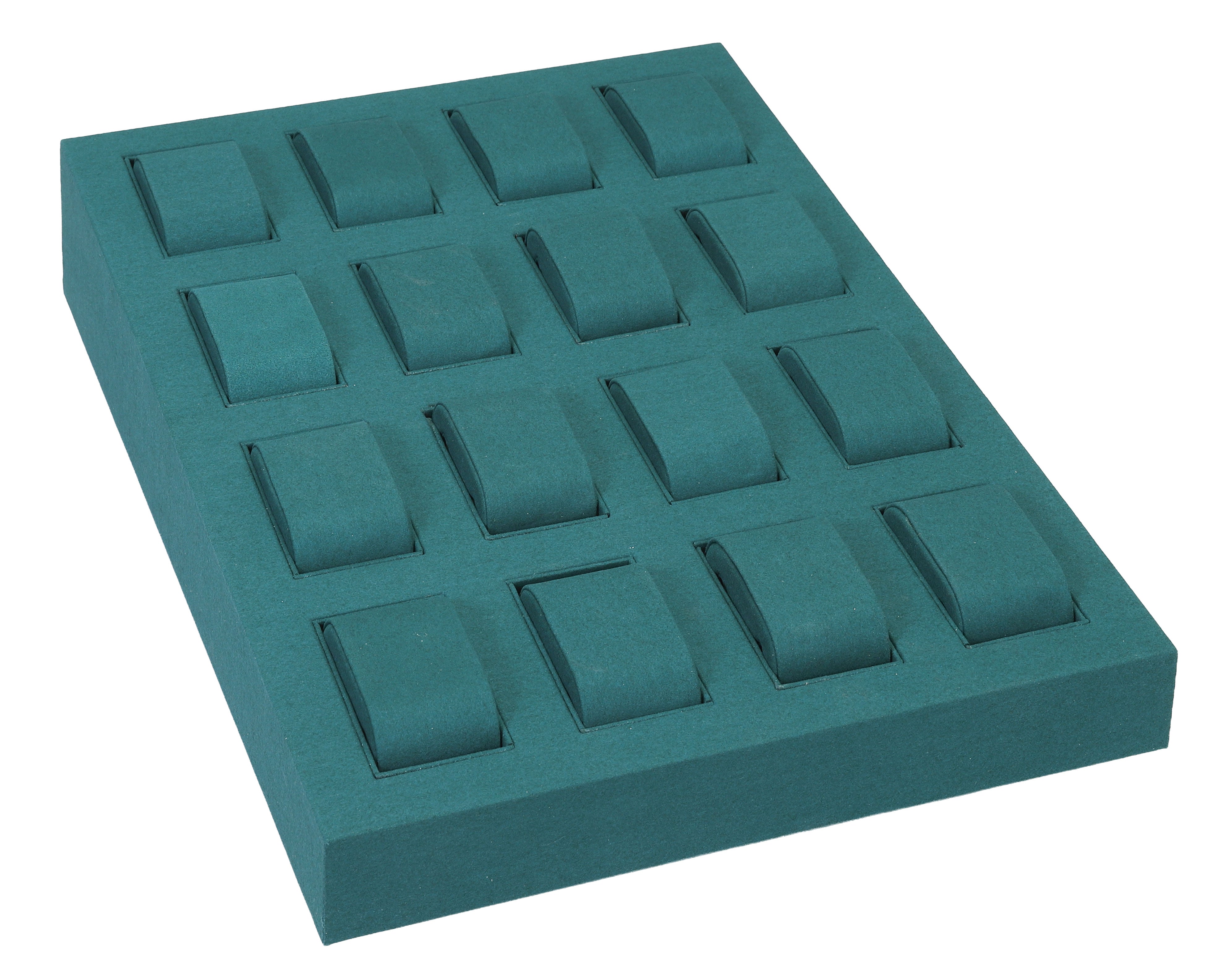 LUXE 16 Watch Display Tray in Microfiber Suede