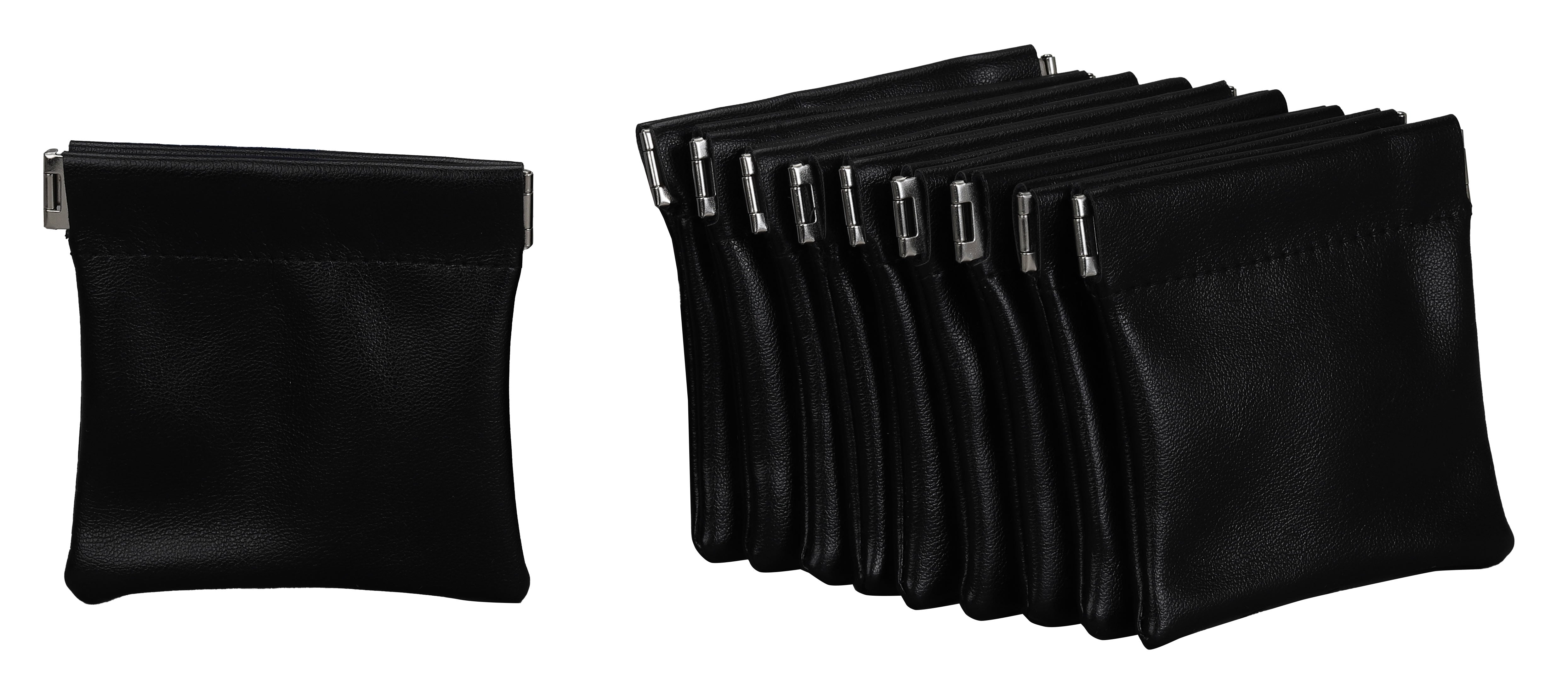 Squeeze Top Pouch in Leatherette, Pk/20