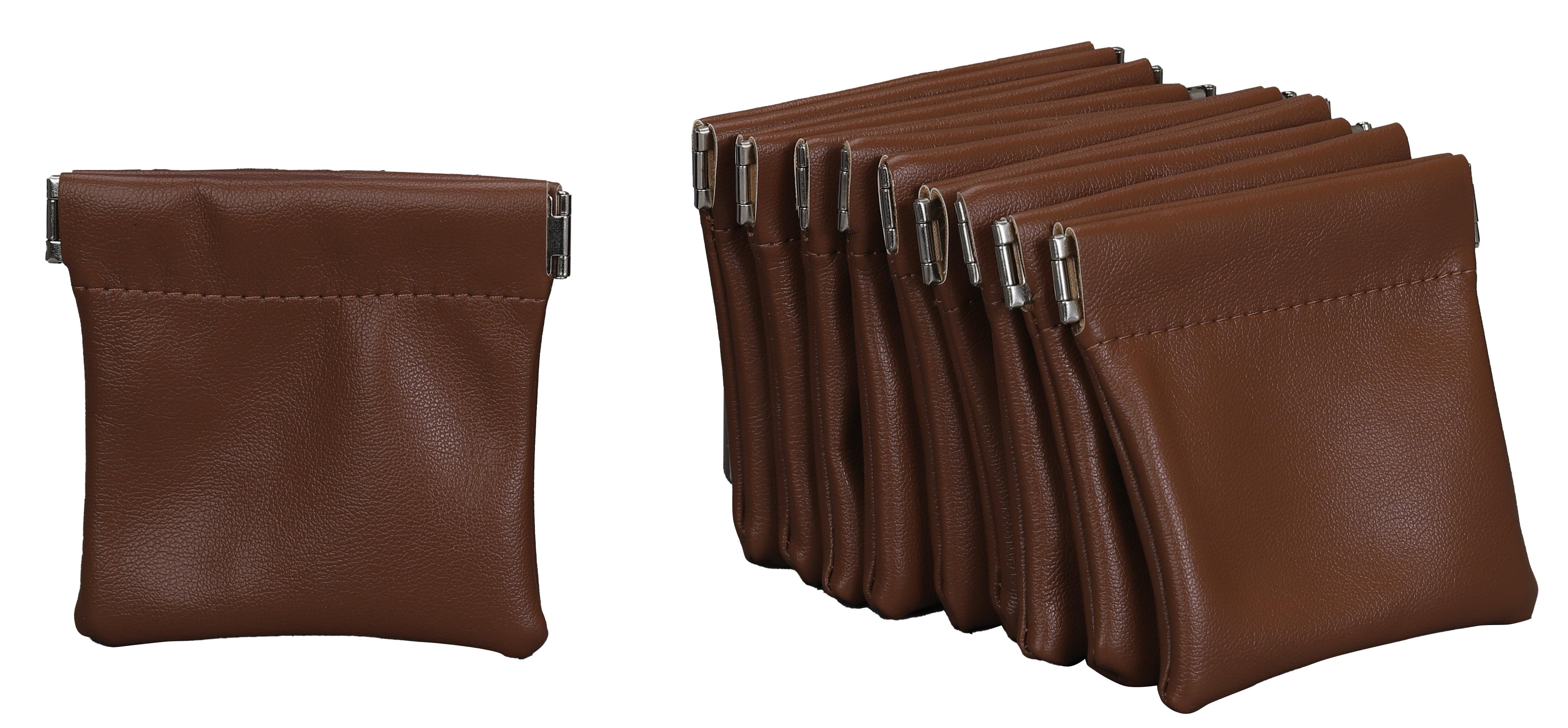 Squeeze Top Pouch in Leatherette, Pk/20